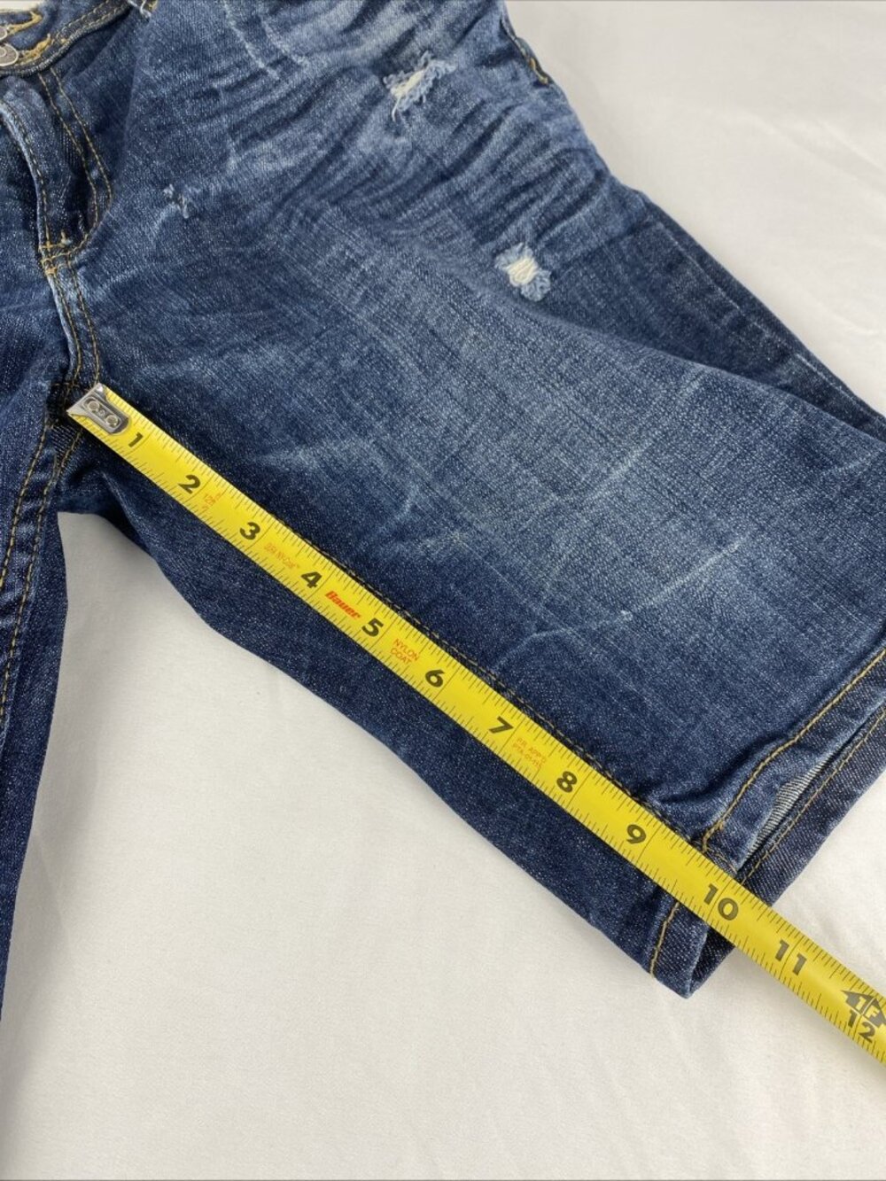 Vigoss Bermuda 7 Pocket Stretch Denim Jean Shorts Lowrise Jrs / Womens Size 9 - Picture 4 of 8